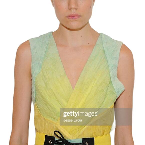 Christian Cota Spring 2012 Designer Hand Dyed Sample Blouse - Picture 13 of 16